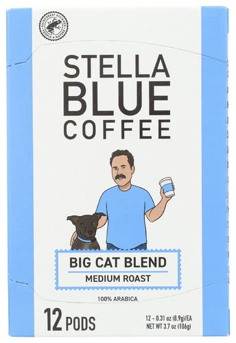 STELLA BLUE COFFEE SS BIG CAT - 12 PC