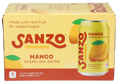 SANZO WATER SPARKLNG MANGO 6PK - 72 FO