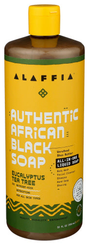 Alaffia 
Soap Liq Black Euclp Ttre, 32 FO.
