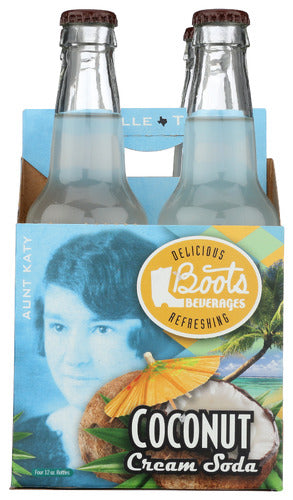 BOOTS BEVERAGES SODA COCONUT CREAM 4PK - 48 FO