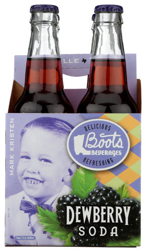 BOOTS BEVERAGES SODA DEWBERRY 4PK - 48 FO