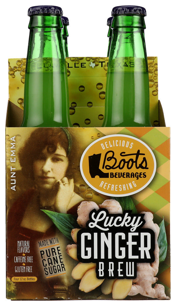 BOOTS BEVERAGES SODA LUCKY GINGR BRW 4PK - 48 FO