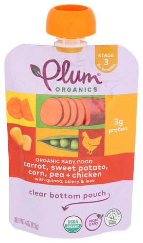 Plum Organics Crrt Swtpot Crn Pea Chkn, 4 OZ.