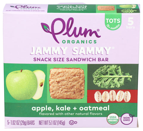 Plum Organics Snack Bar Apple Kale, 5.1 OZ.