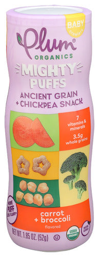 Plum Organics Puffs Ckpea Carrot Broc, 1.85 OZ.