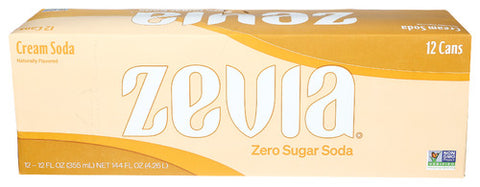 ZEVIA SODA ZERO CREAM SDA 12PK - 144 FO
