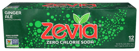 ZEVIA SODA ZERO GINGR ALE 12PK - 144 FO