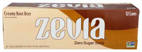 ZEVIA SODA ZERO CRMY RTBR 12PK - 144 FO