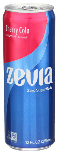 ZEVIA SODA ZERO CHERRY COLA - 12 FO