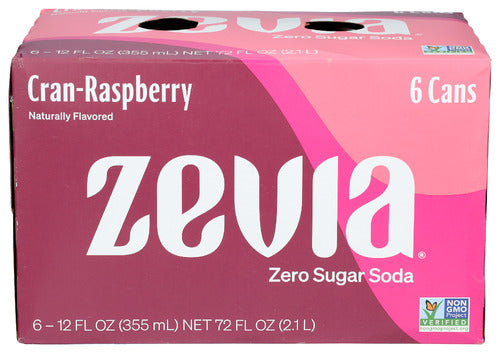 ZEVIA SODA CRN RSPBRRY RTD 6PK - 72 FO