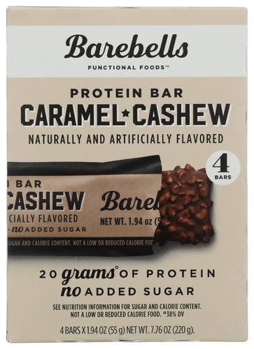 Barebells 
Bar Caramel Cashew 4Pc, 7.76 OZ.