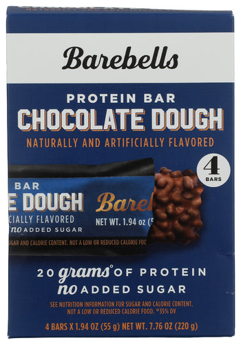 Barebells 
Bar Chocolate Dough 4Pc, 7.76 OZ.