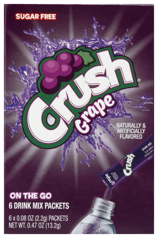 Crush 
Pwdr Mix Grape 6Pc, 0.48 OZ