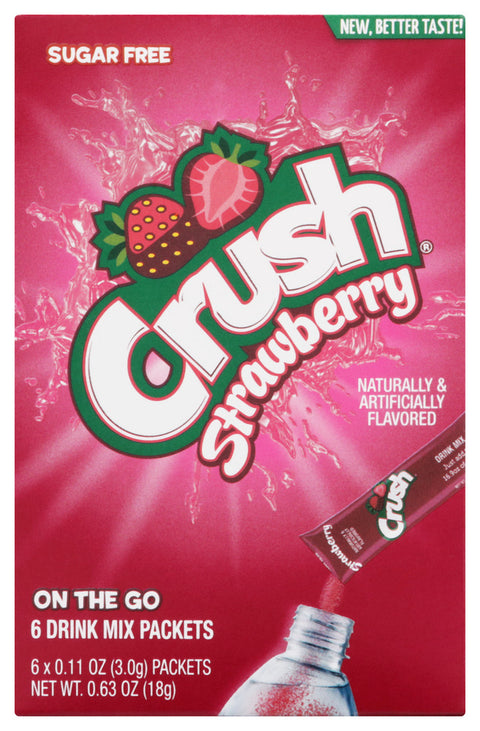Crush 
Pwdr Mix Strawberry 6Pc, 0.63 OZ.