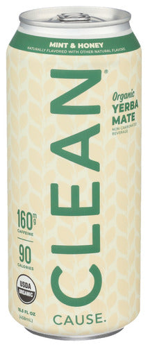 Clean Cause 
Tea Yerba Mate Mnt Honey, 15.5 OZ.