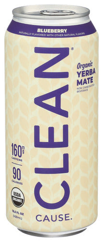 Clean Cause 
Tea Yerba Mate Blueberry, 15.5 OZ.
