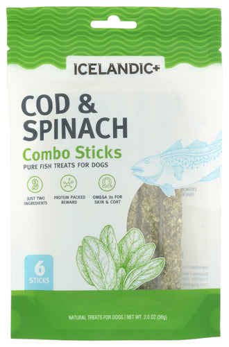 ICELANDIC PLUS DOG TRT COD SPINCH STICK - 2 OZ
