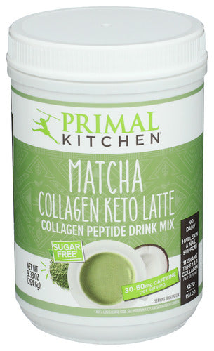 Primal Kitchen Latte Matcha Collagen, 9.33 OZ.