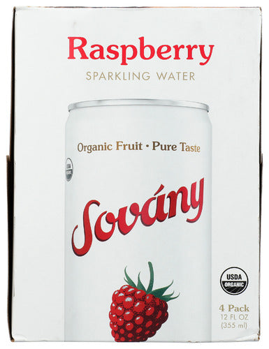 SOVANY WATER SPRKG RMKB RASP 4PK - 48 FO