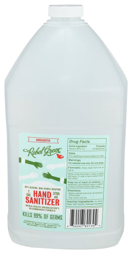 Rebel Green Sanitizer Hand Unscntd, 1 GA.