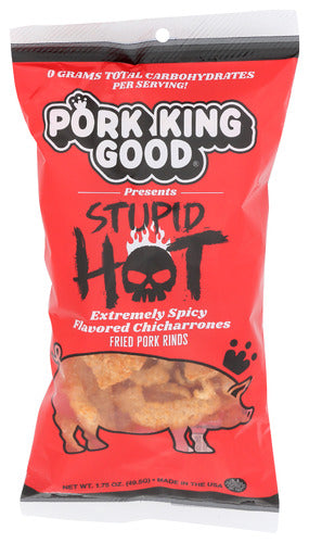 Pork King Good Rinds Pork Stupid Hot, 1.75 OZ.