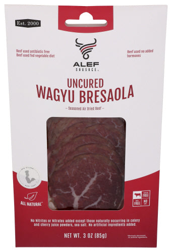 ALEF SAUSAGE WAGYU BRESAOLA SLICED - 3 OZ