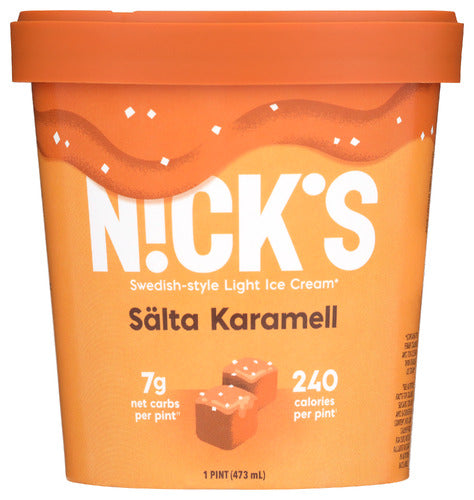 Nicks Ice Cream Sea Salt Carml, 16 OZ.