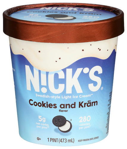 Nicks Ice Cream Cookie N Cream, 16 OZ.