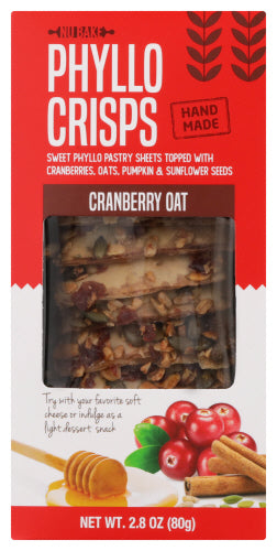 Nu Bake Phyllo Crisps Crnbrry Oat, 2.8 OZ.