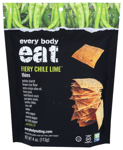 EVERY BODY EAT THINS FIERY CHILE LIME - 4 OZ