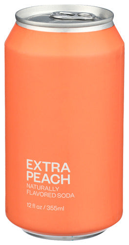 UNITED SODAS OF AMERICA SODA EXTRA PEACH - 12 FO