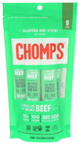 Chomps 
Sticks Jalapeno Beef, 9.2 OZ.