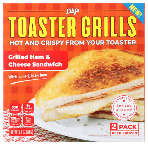 LILYS TOASTER GRILLS SANDWICH HAM N CHEESE - 7 OZ