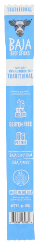 Baja Vida 
Beef Sticks Traditional, 1 OZ