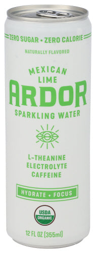 Ardor Organic Inc 
Sprklng Wtr Mexican Lime, 12 FO.