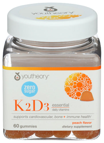 YOUTHEORY VITAMIN K2D3 GUMMY PEACH - 60 PC