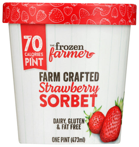 THE FROZEN FARMER SORBET STRAWBERRY - 16 OZ