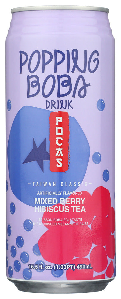 Pocas Tea Boba Mixed Berry, 490 ML.