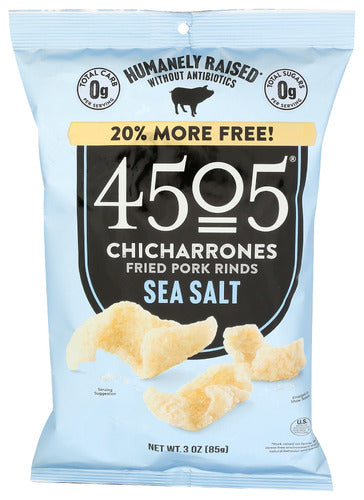 4505 Meats 
Pork Rinds Sea Salt, 3 OZ