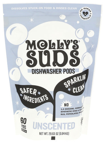 MOLLYS SUDS AUTODISH PODS UNSC 60CT - 29.63 OZ