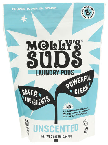 MOLLYS SUDS LAUNDRY PODS UNSC 60CT - 29.63 OZ