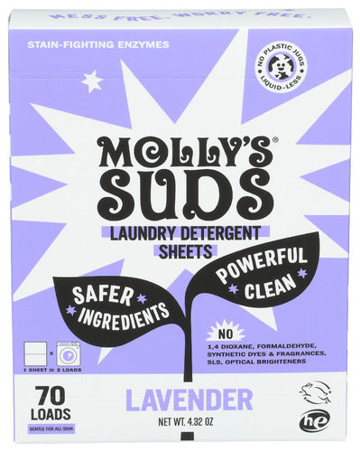 MOLLYS SUDS LAUNDRY SHEETS LAVENDER - 4.32 OZ