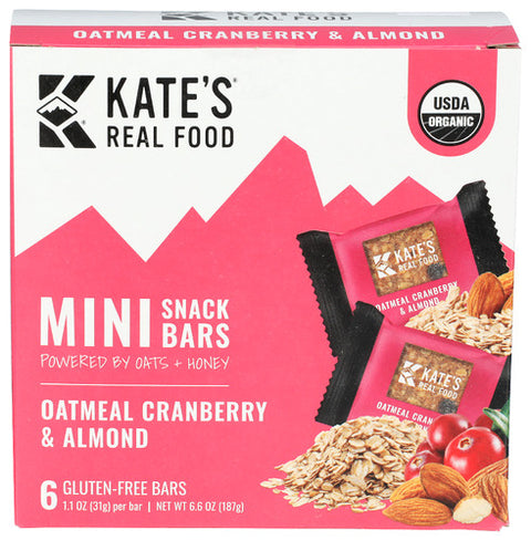 KATES REAL FOOD BAR ALM CRN OTML MNI MPK - 6.6 OZ
