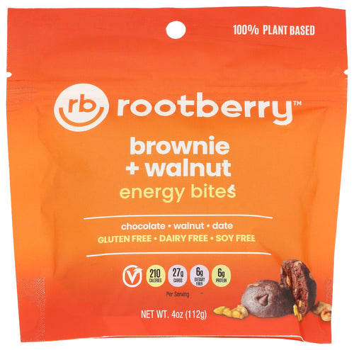 Rootberry Llc Bar Energy Brwnie Walnut, 4 OZ