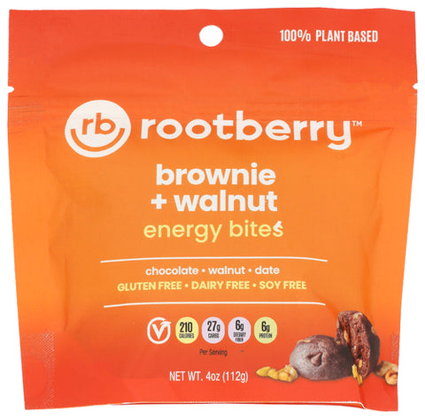 Rootberry Llc Bar Energy Brwnie Walnut, 4 OZ