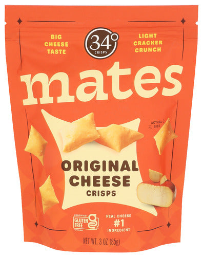 34 Degrees 
Crisps Orignal Chees Mts, 3 OZ.