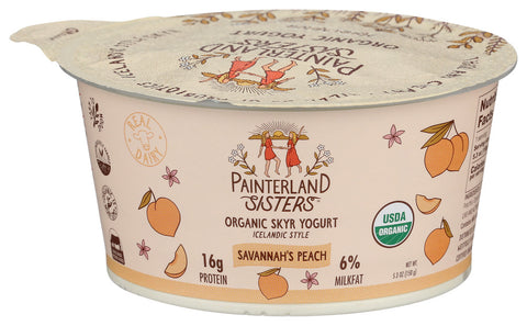 Painterland Sisters Yogurt Skyr Style Peach, 5.3 OZ.