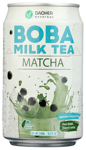 Daoher 
Tea Matcha Boba Milk Rtd, 10.5 FO.