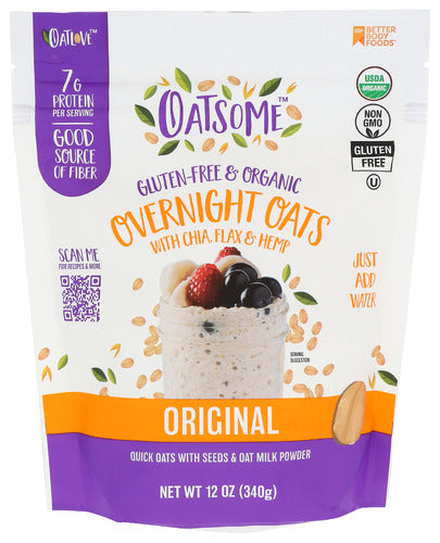 Oatsome Oats Overnight Original, 12 OZ.