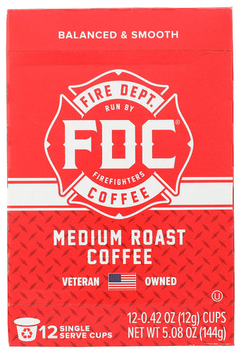 FIRE DEPARTMENT COFFEE COFFEE KCUP MEDIUM ROAST - 12 EA